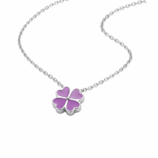 Pink Enamel Flower Necklace - My Store