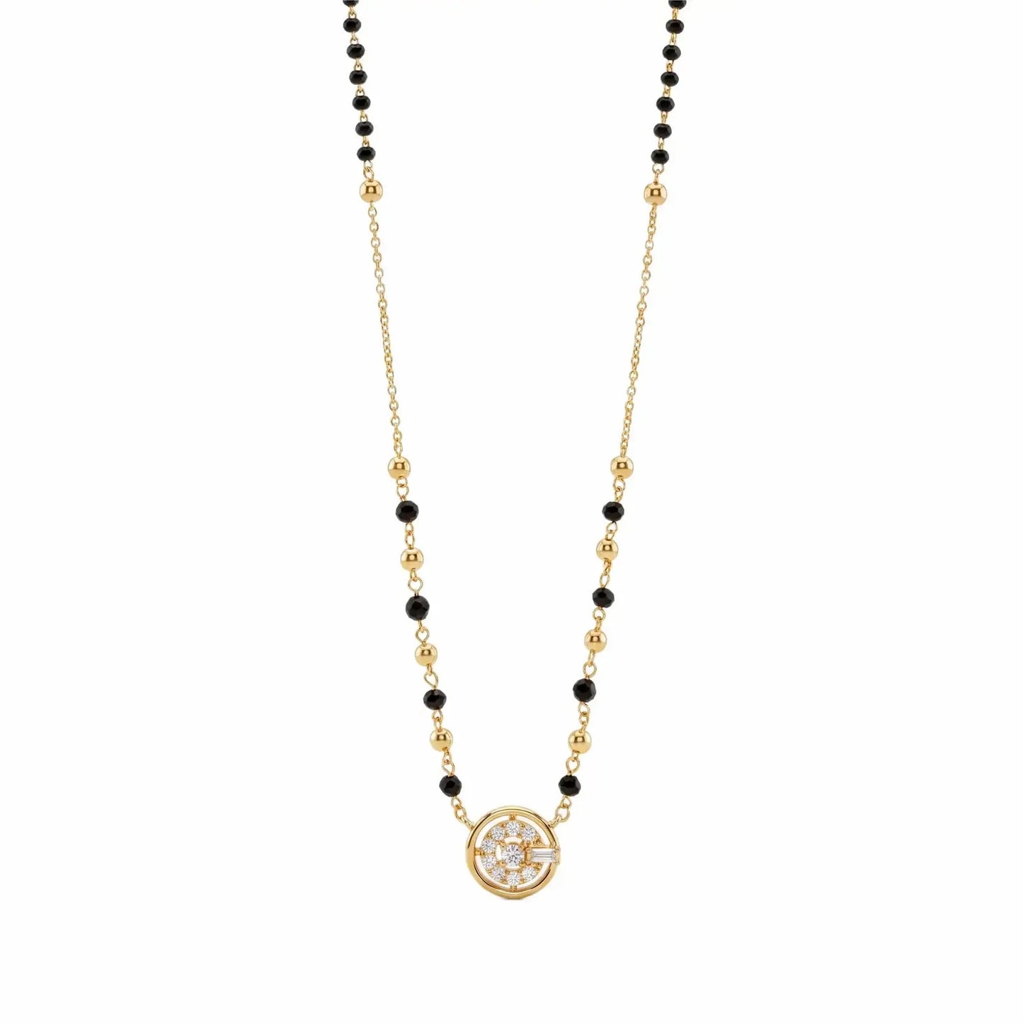 925 Sterling Silver Circular Halo Mangalsutra - My Store
