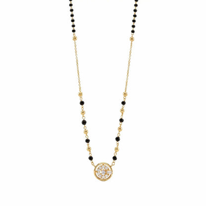 925 Sterling Silver Circular Halo Mangalsutra - My Store