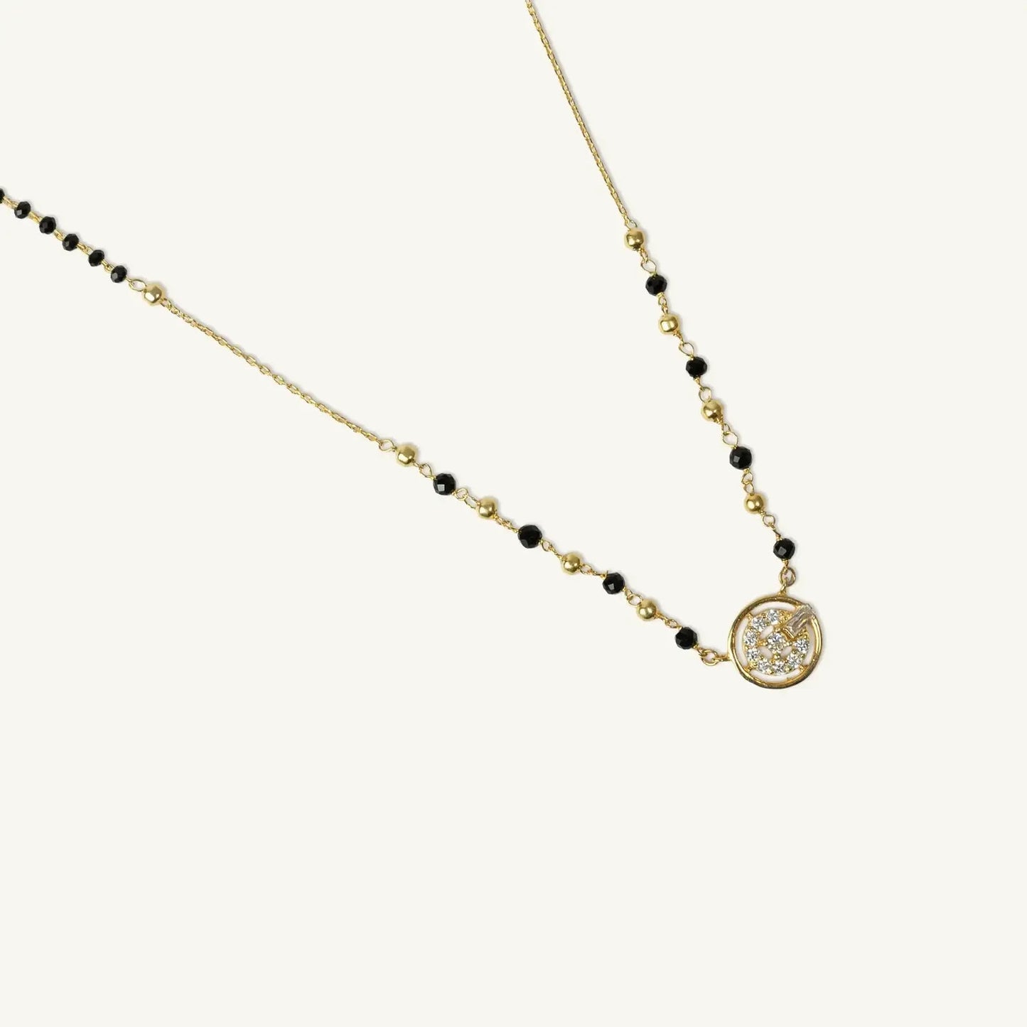 925 Sterling Silver Circular Halo Mangalsutra - My Store