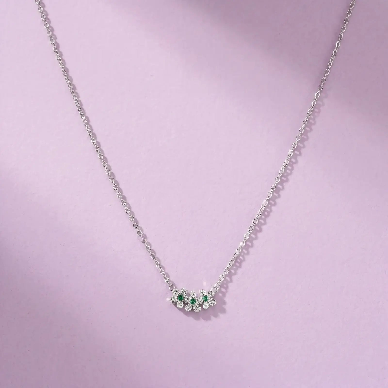 Celeste Green Cluster Necklace - My Store