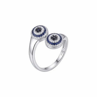CZ Evil Eye Adjustable Ring - My Store
