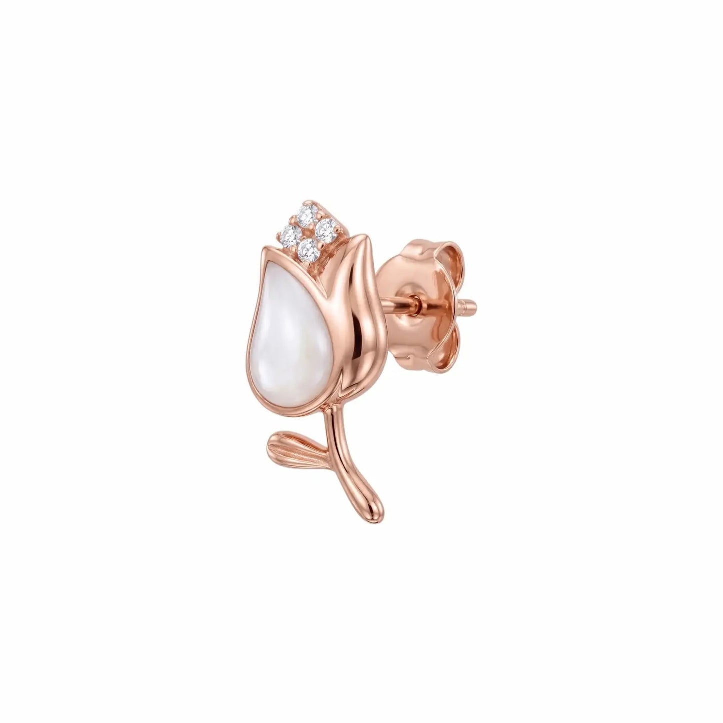 CZ Rose Blossom Earrings - My Store
