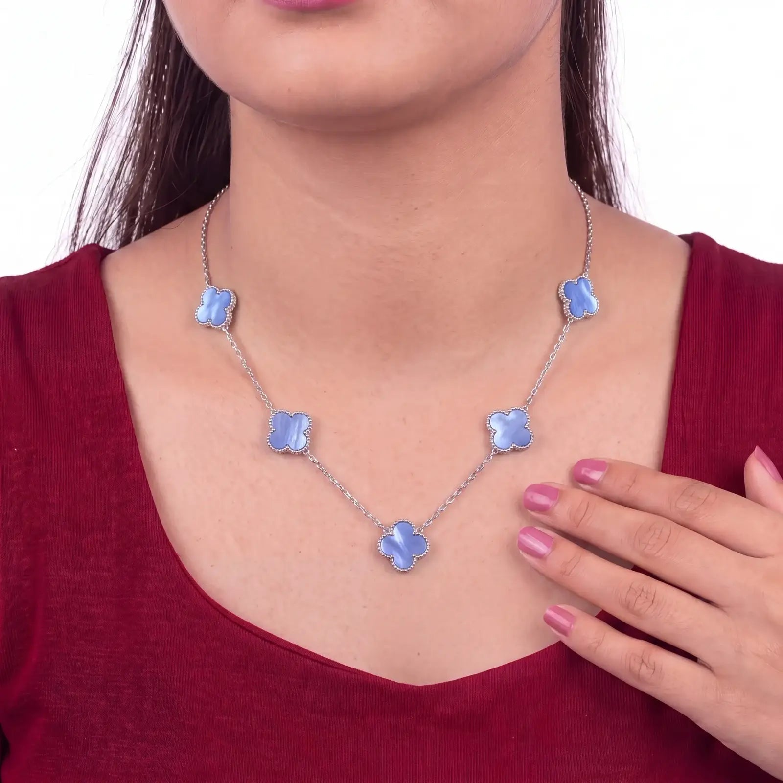 Lavender Clover Charm Necklace - My Store