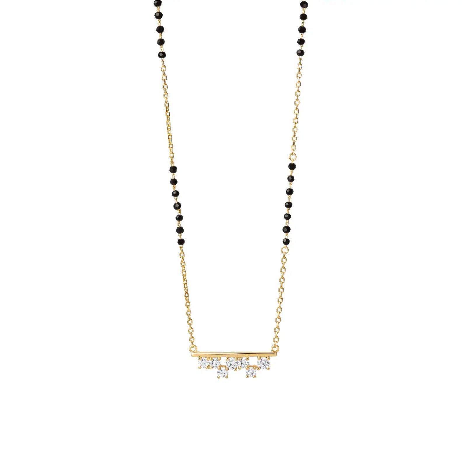 Linear Sparkle CZ Silver Mangalsutra - My Store