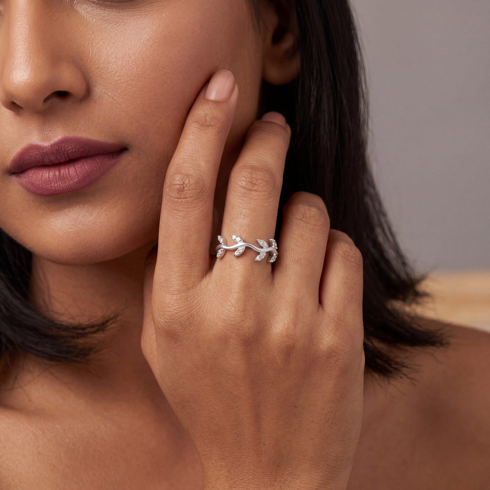 Marquise Leaf Silver Ring - My Store