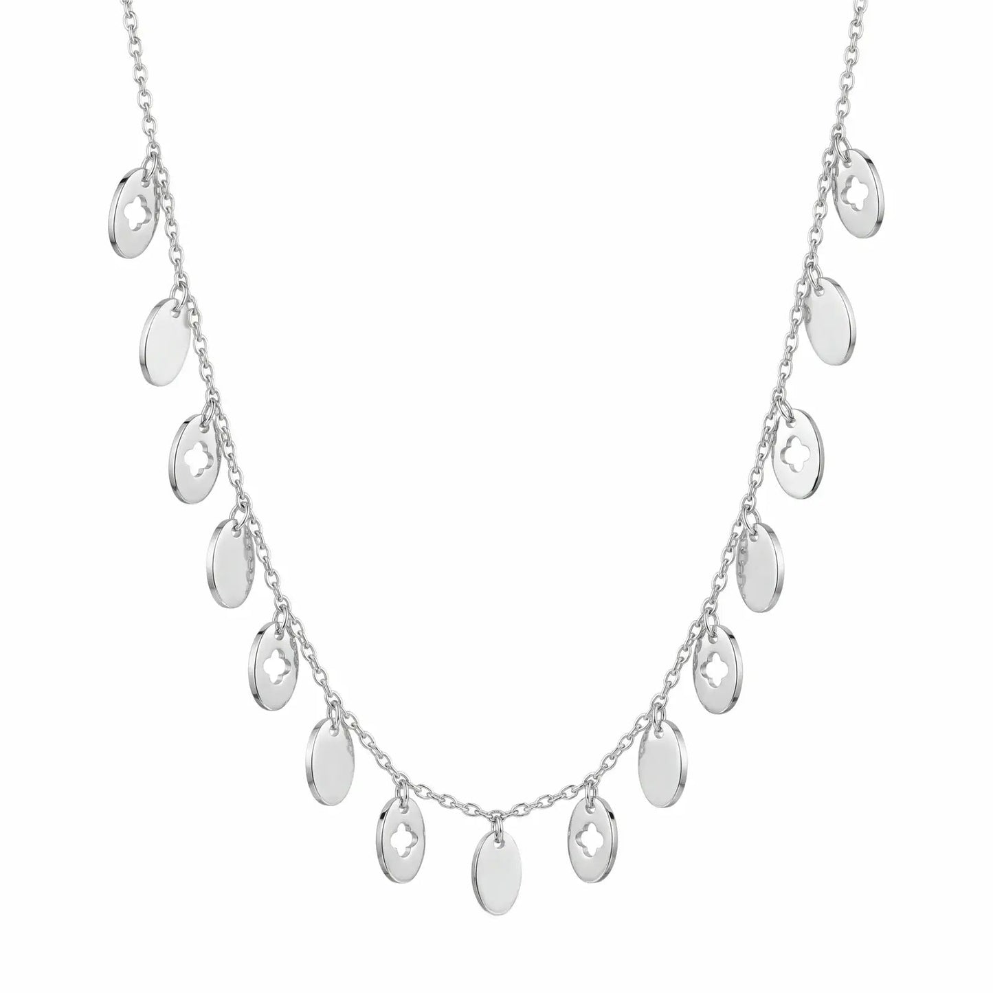 Matte Oval Charm Necklace - My Store