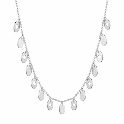 Matte Oval Charm Necklace - My Store