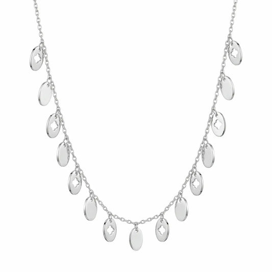 Matte Oval Charm Necklace - My Store