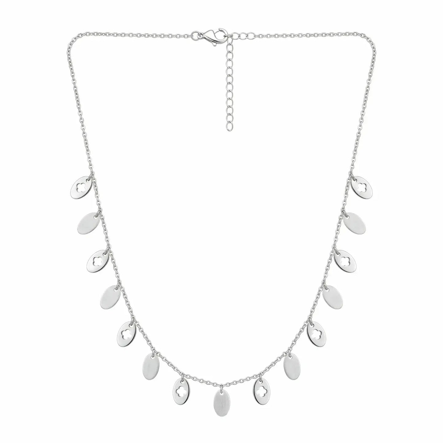 Matte Oval Charm Necklace - My Store