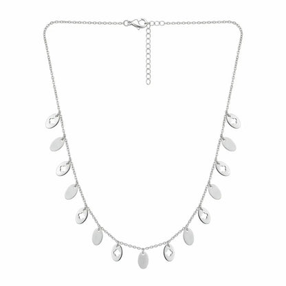 Matte Oval Charm Necklace - My Store