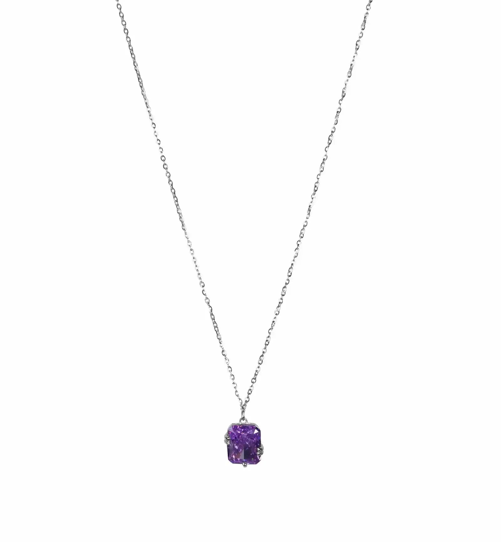 Minimal Purple Halo Necklace - My Store