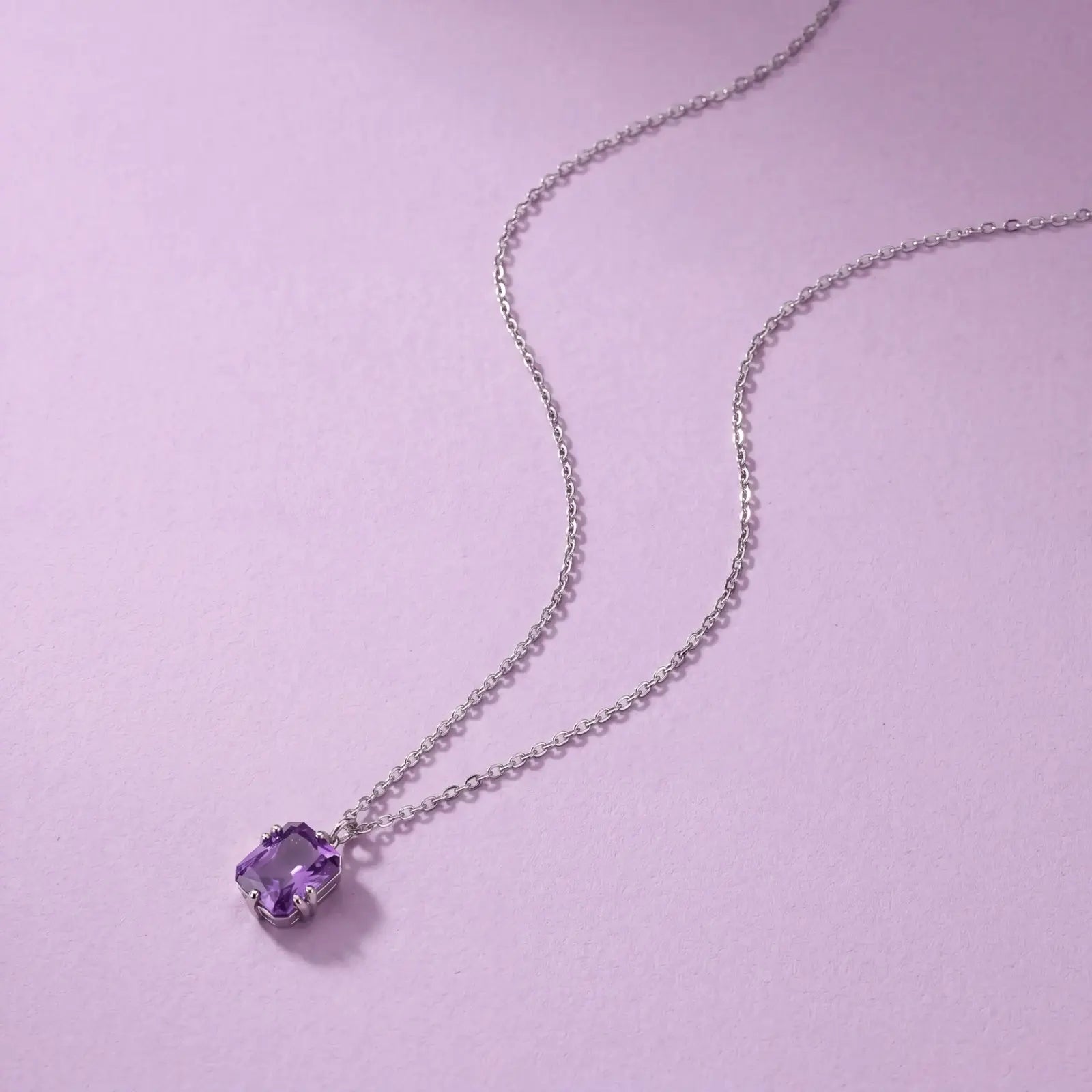 Minimal Purple Halo Necklace - My Store