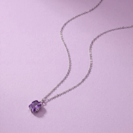 Minimal Purple Halo Necklace - My Store