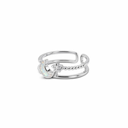 Moon Star Diamond Adjustable Ring - My Store