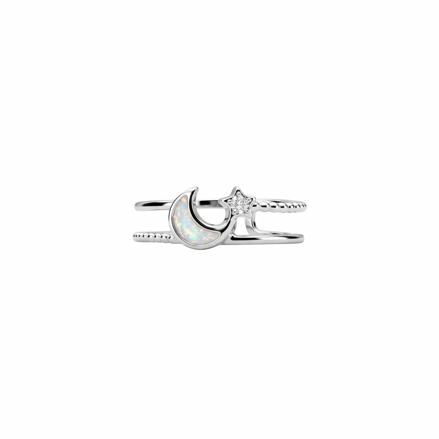 Moon Star Diamond Adjustable Ring - My Store