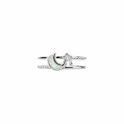 Moon Star Diamond Adjustable Ring - My Store