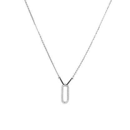 Pavé Link Paperclip Necklace - My Store