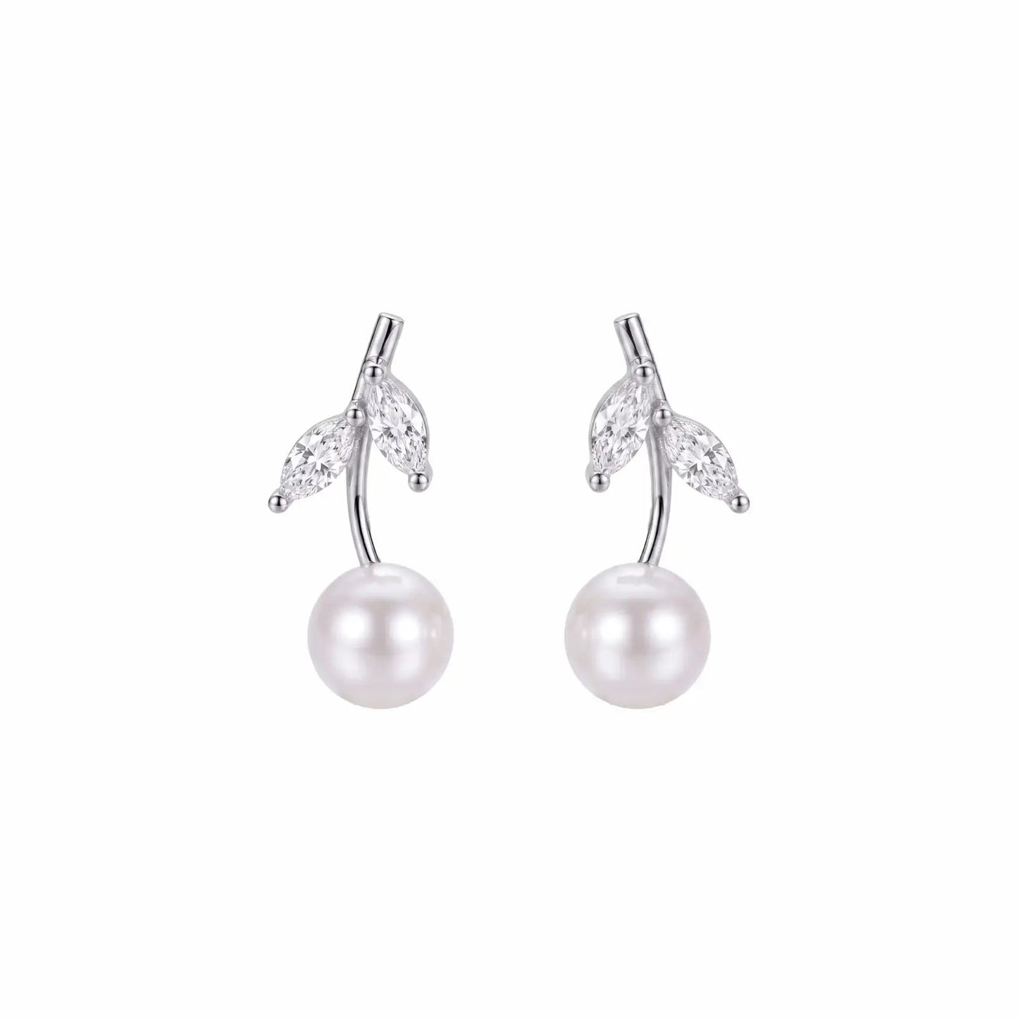 Pearl Leaf Drop Stud Earring - My Store