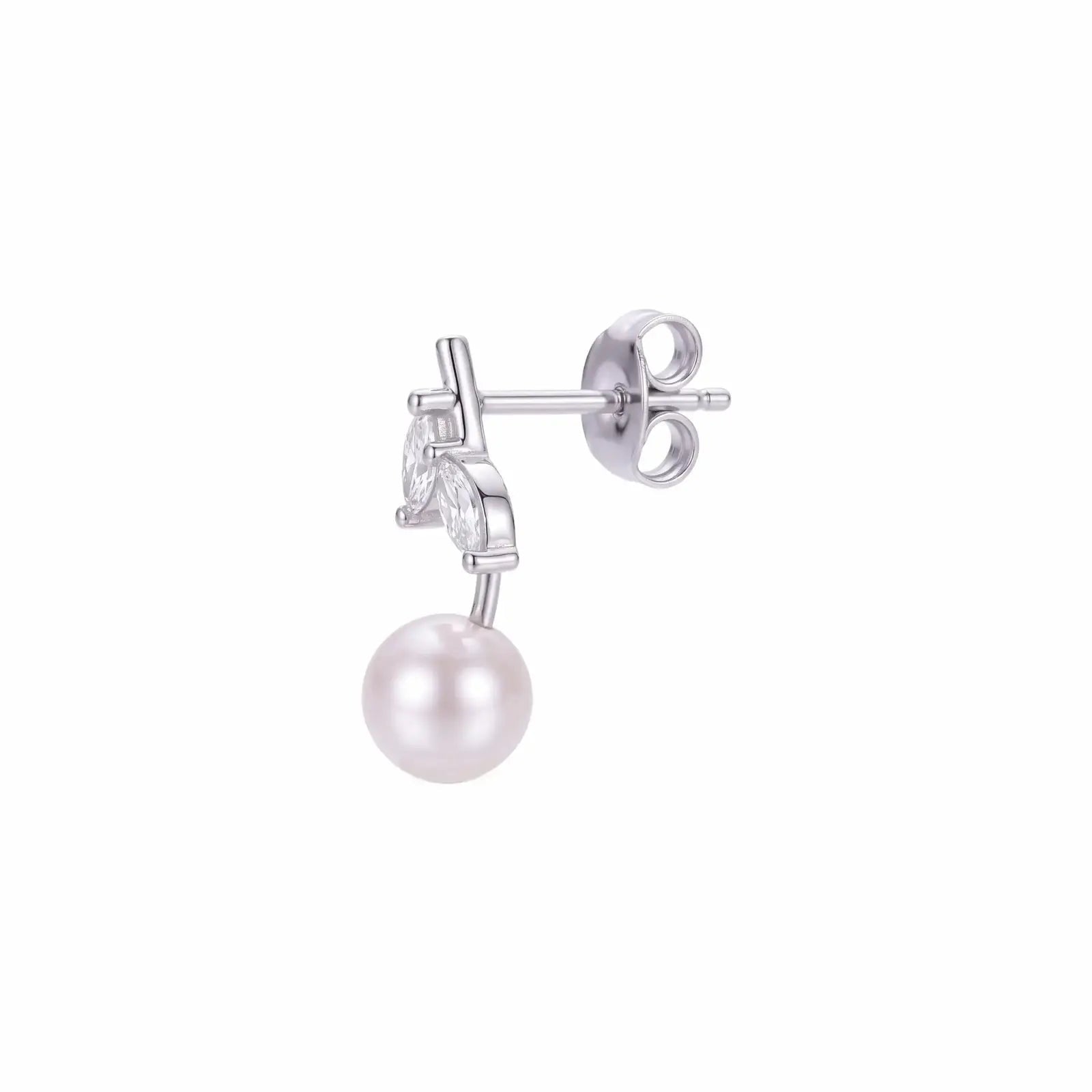 Pearl Leaf Drop Stud Earring - My Store