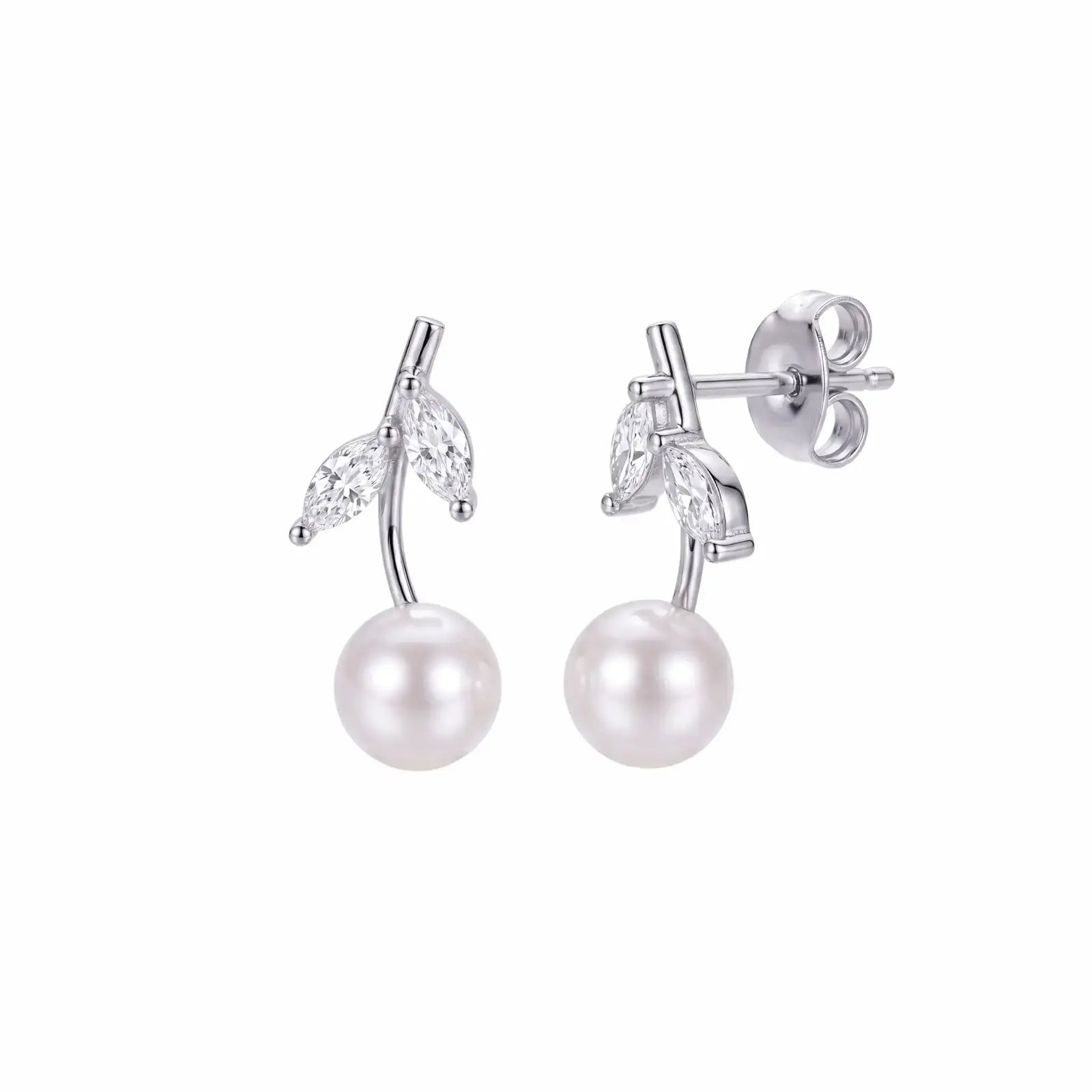 Pearl Leaf Drop Stud Earring - My Store