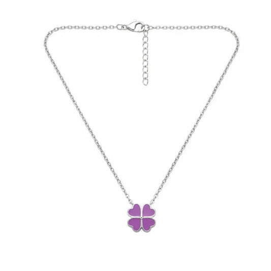Pink Enamel Flower Necklace - My Store
