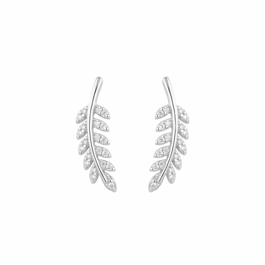 Radiant Leaf Climber Earring