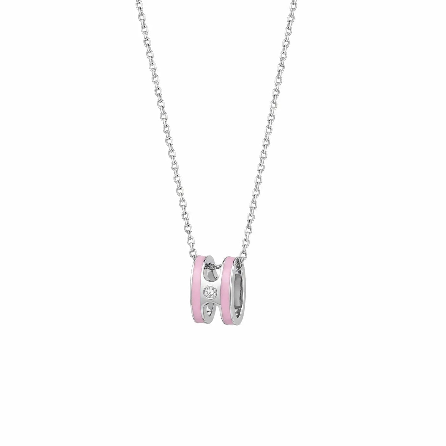 Radiant Pink Enamel Necklace - My Store