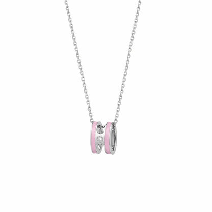 Radiant Pink Enamel Necklace - My Store