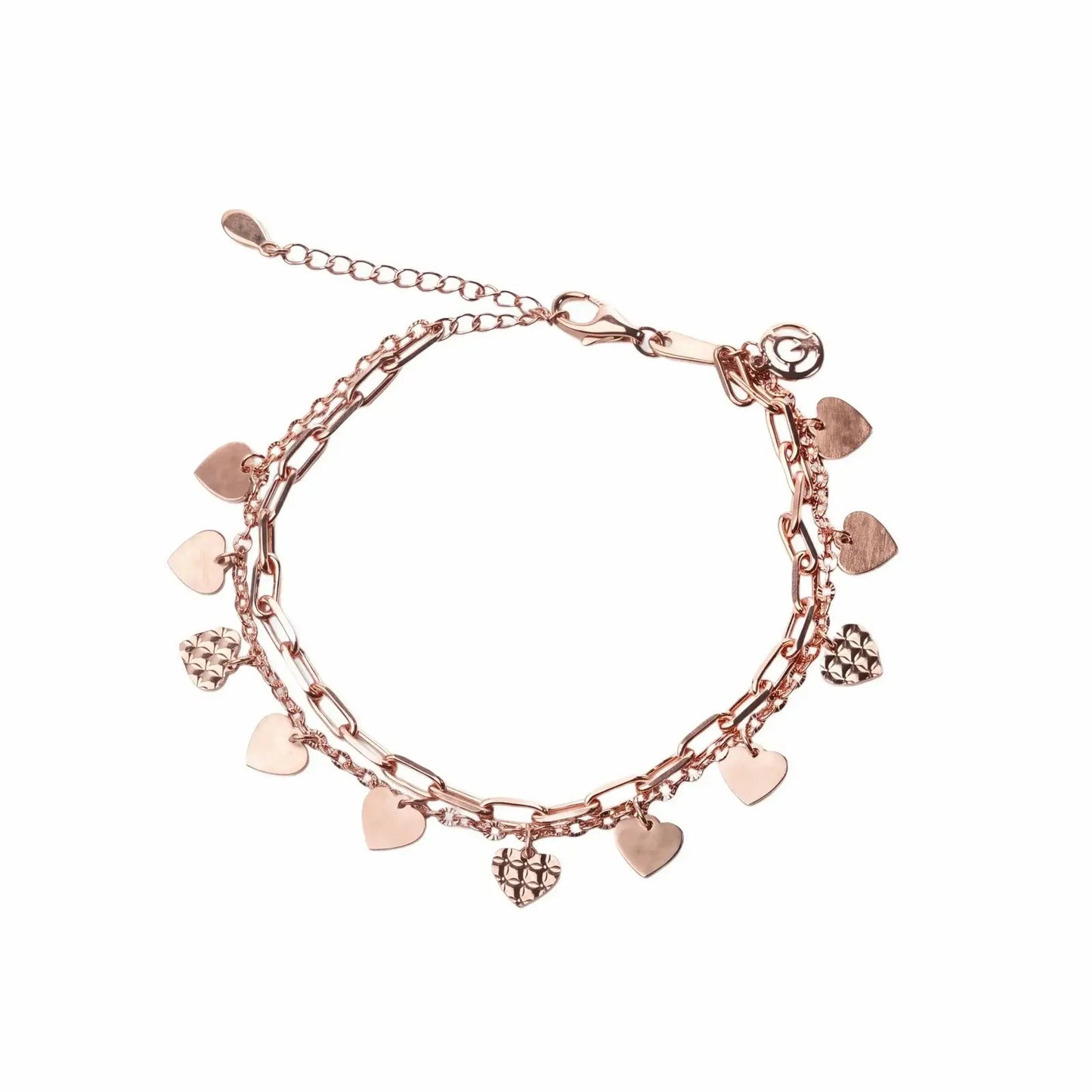 Rosé Heart Dangle Bracelet - My Store