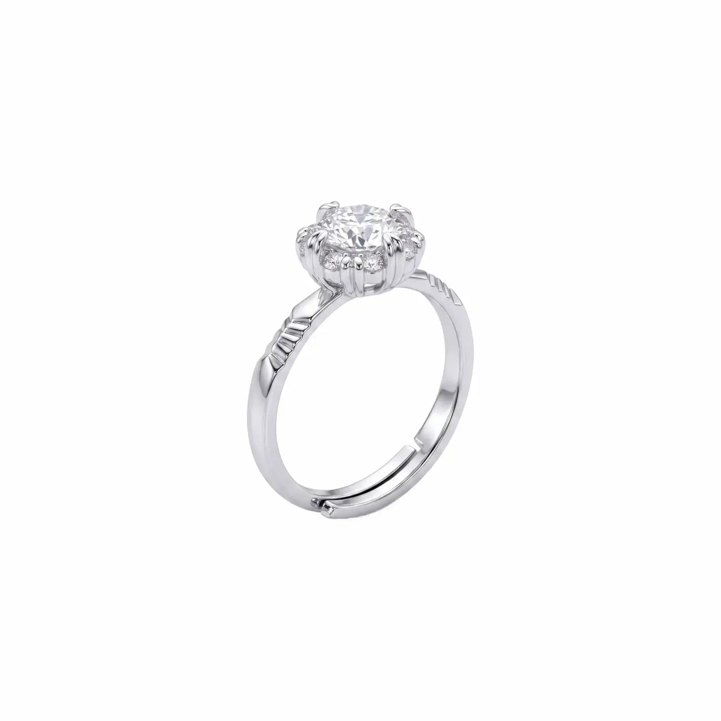 Starlight Solitaire Adjustable Ring - My Store