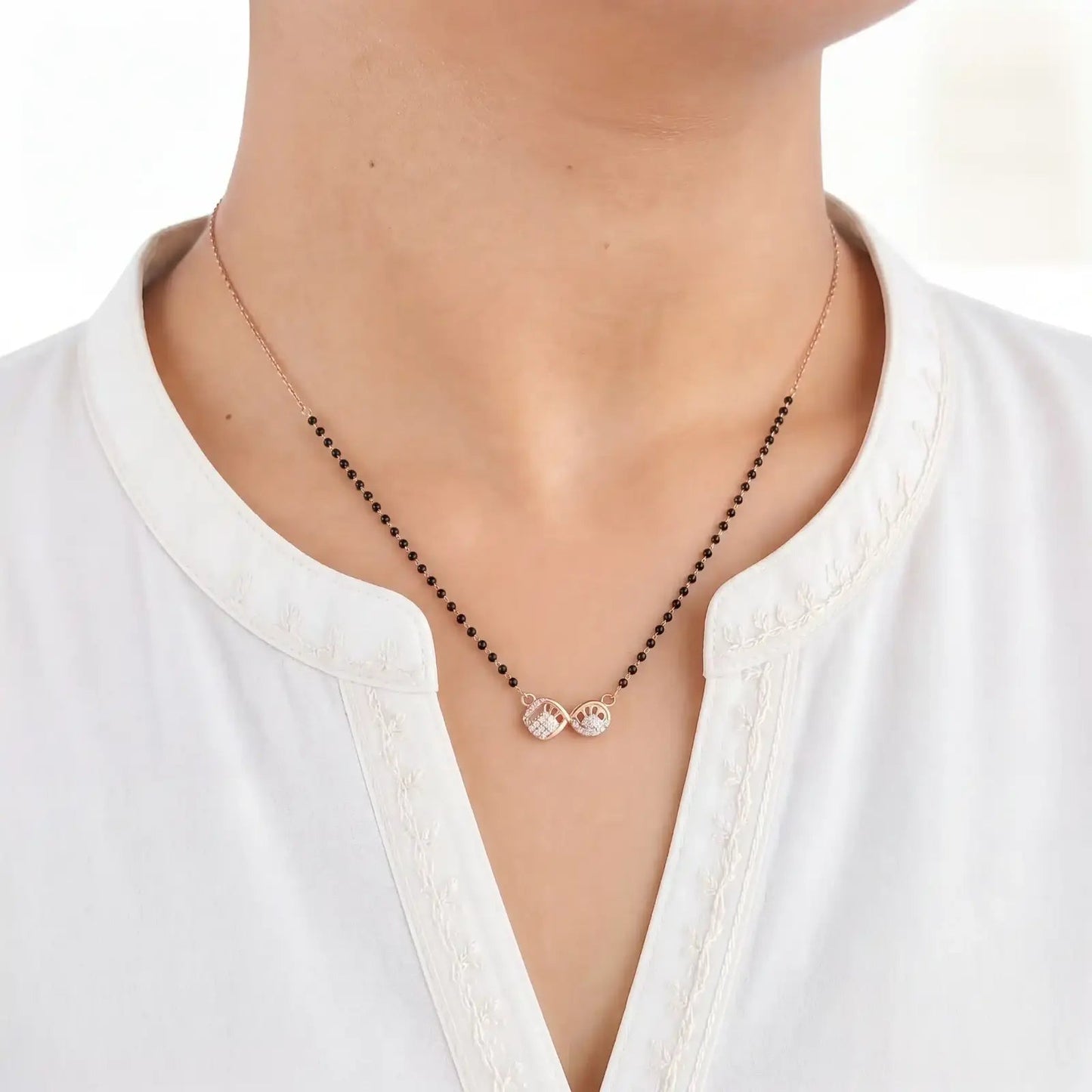 Timeless Infinity Sterling Silver Mangalsutra - My Store